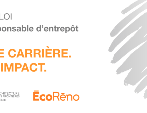 OFFRE D’EMPLOI : Responsable d’entrepôt (centre de matériaux Éco-Réno)