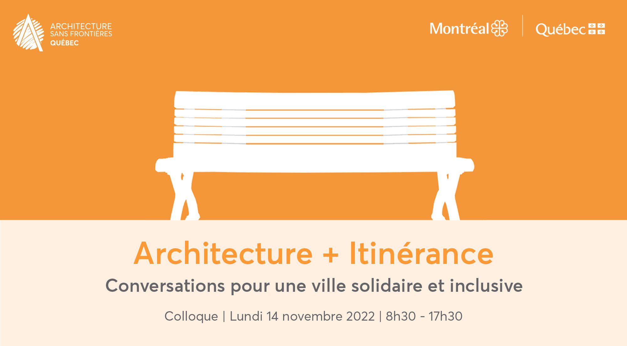 COLLOQUE | Architecture + itinérance : Conversations pour une ville solidaire et inclusive | 14 novembre