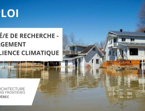 OFFRE D’EMPLOI : CHARGÉ/E DE RECHERCHE –  AMÉNAGEMENT  et RÉSILIENCE CLIMATIQUE